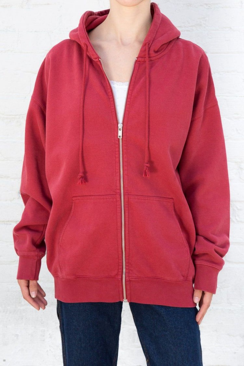 Sweat a Capuche Brandy Melville Christy Rouge | HFO-20051831